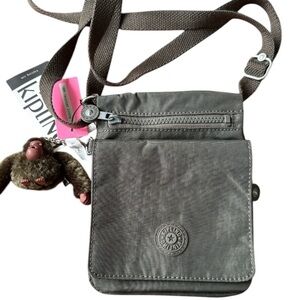 KIPLING purse NEW Eldorado Nylon Crossbody Mini Waterproof Bag Monkey Keychain